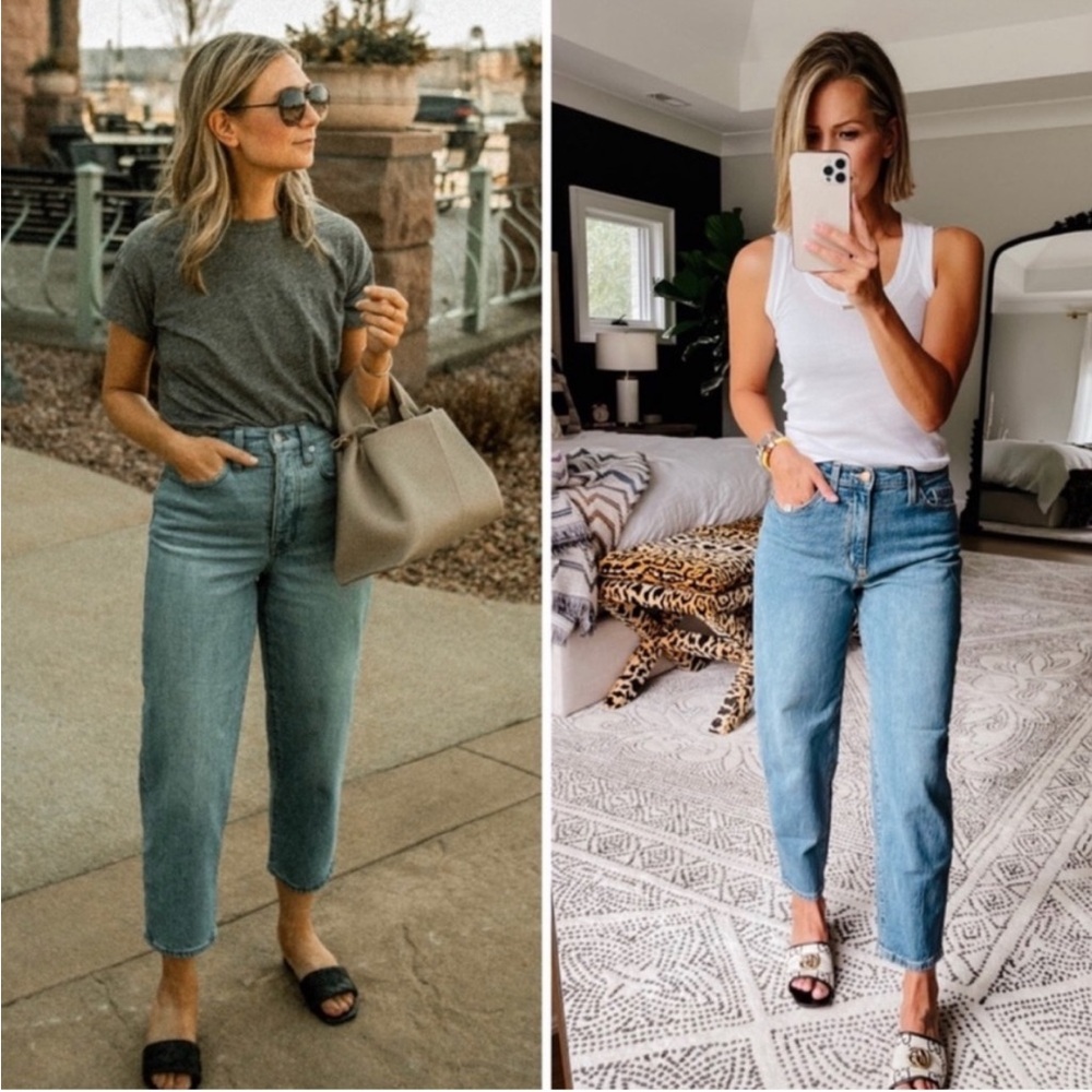 Madewell High-Rise Straight Leg Light Blue Jeans